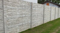 Betonzaun Gespaltete Stein Classic mit Muster Pfosten Zaun 2m Höhe